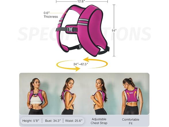 Zelus Pink Weighted Vest 10lb