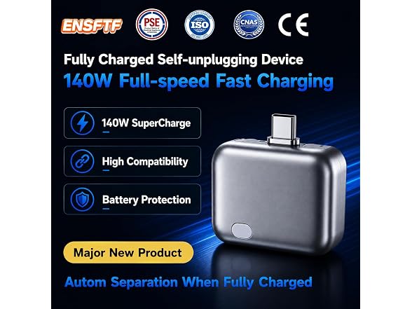ENSFTF 140W Auto-Stop USB-C Charger