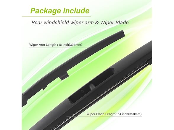 LKK LKK Rear Windshield Wiper Arm Blade As