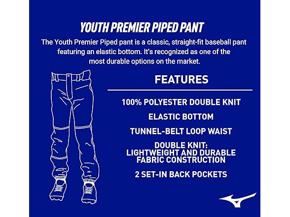 Mizuno Youth Premier Piped Pant