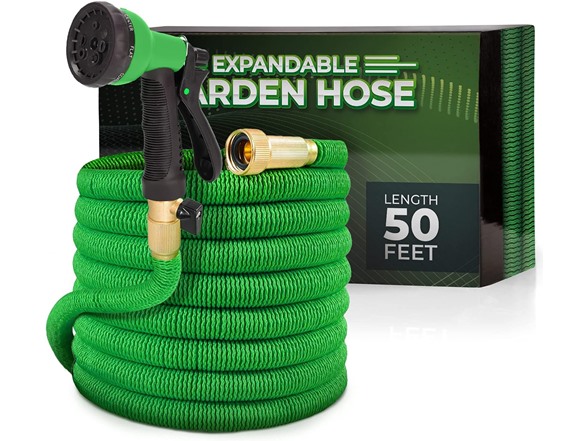 Expandable Garden Hose 50ft w/ 8 Nozzle
