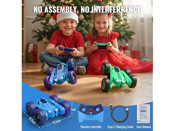 MaxTronic 2.4GHz RC Car 4WD LED Stunt