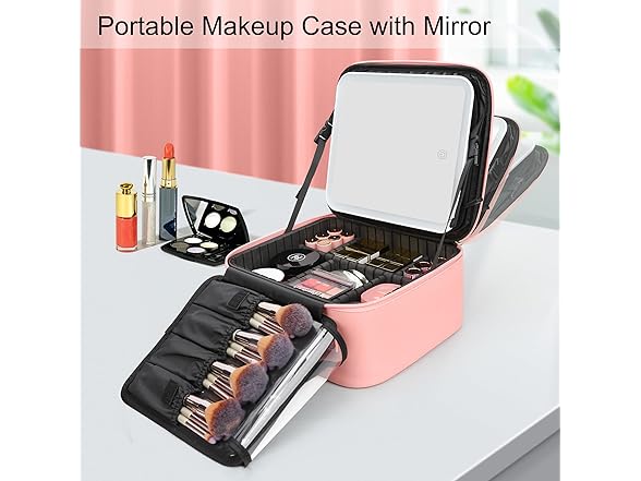 Relavel Makeup Bag with Mirror