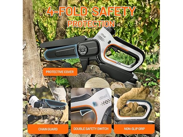 Litheli 20V Mini Chainsaw 6 inch Brushless Cordless Chain Saw