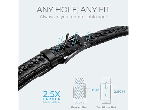 Chaoren Men (38) Leather Braided Belts