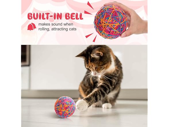 balacoo 2-Pack Large Wool Yarn Cat Balls 3.54