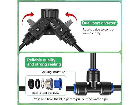 BUIGNDG 120Ft 1/4" Drip Irrigation System