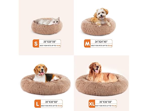 FITION Dog & Cat Bed for Indoor Cats Calming Bed