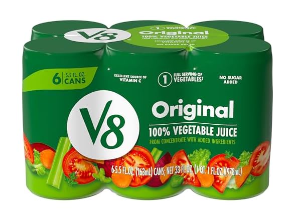 6Pk V8 Original 100% Vegetable Juice, 5.5 fl oz