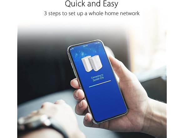 ASUS ZenWiFi Whole-Home Tri-band Mesh WiFi 6E System (ET8 3PK)