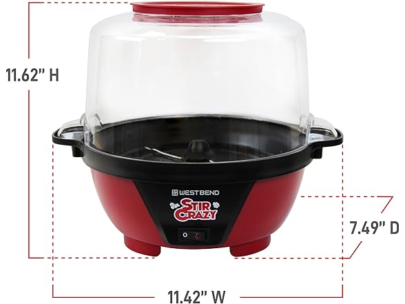 West Bend Stir Crazy Hot Oil Popcorn Popper