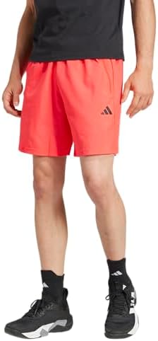 adidas Men's Train Essentials Woven Shorts, Lucid Red/Black