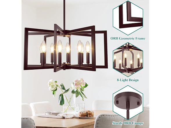 Bairth B0FM34B79T Oil-Rubbed Bronze Kitchen Chandelier