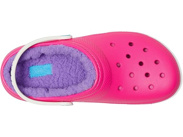 Crocs Classic Lined Kids Clog Pink Crush/Multi