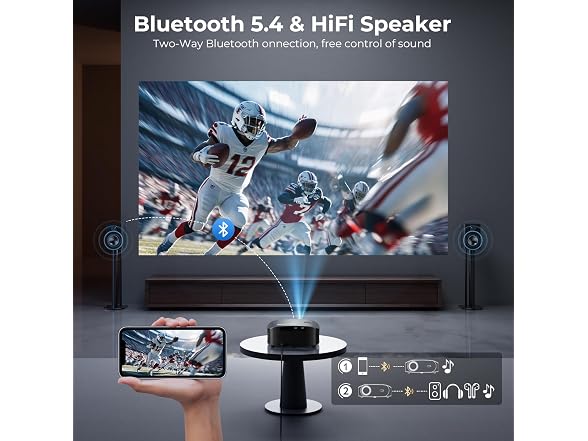 GOODEE Smart Projector with WiFi and Bluetooth