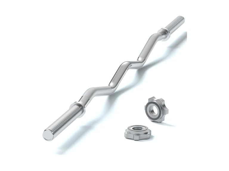 47" EZ Curl Bar Weight Lifting Bar
