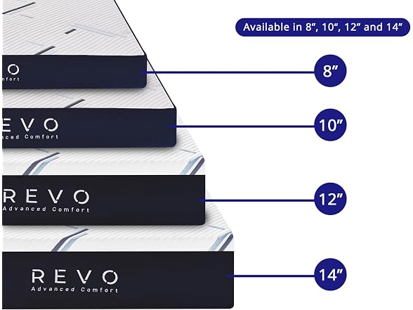 REVO Sleep 12" Gel Foam Mattress