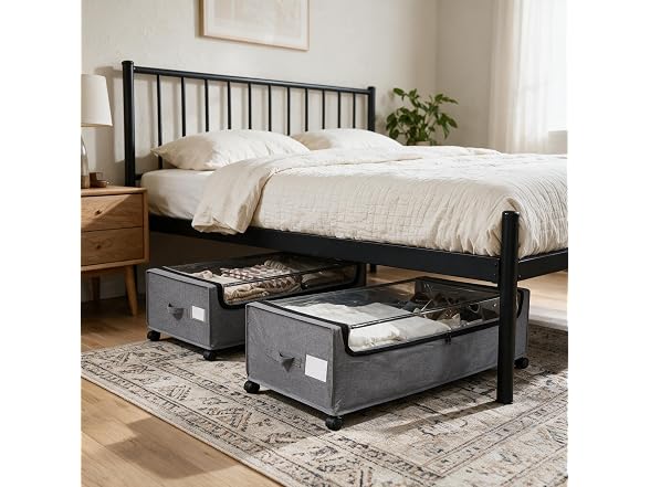 Under Bed Storage with Wheels, 2 Pack