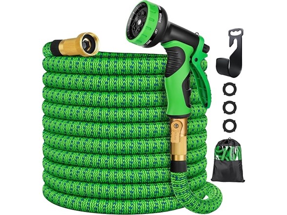 Expandable Garden Hose 50ft w/ 10 Nozzle- Choose Color - Gallery 3