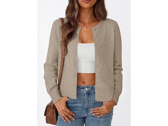 Trendy Queen Women (L) Lightweight Knit Cardigan