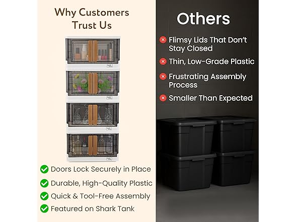 dbest Quik Box - 8.5G 3Pk  Storage Bins