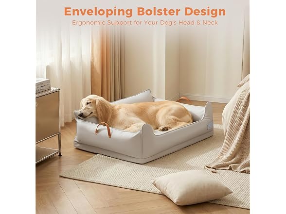 Silver Large Orthopedic Dog Bed