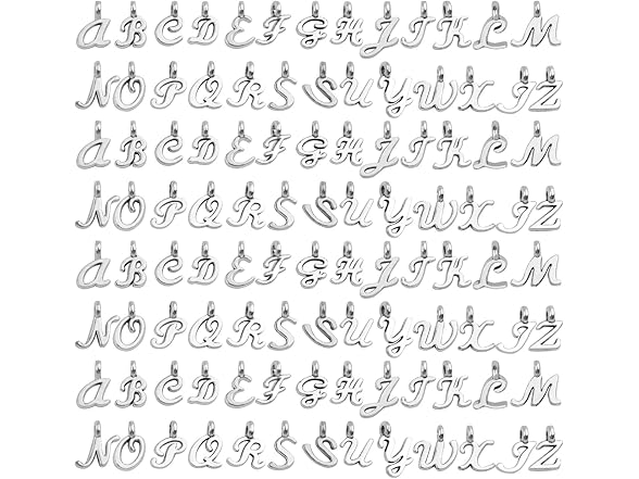 Hendevl Letter Charms Collection, 4 Sets