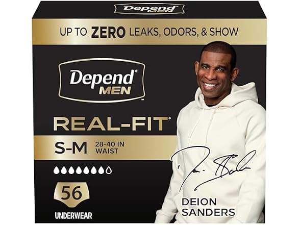 Depend Real Fit Underwear Men SM 56ct