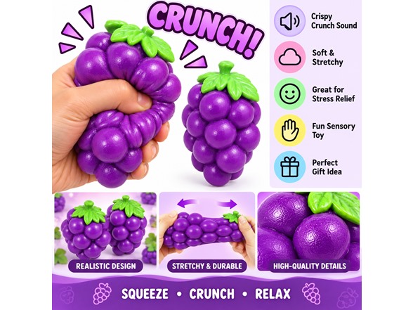 Grape Crunch Squishy 2-Pk