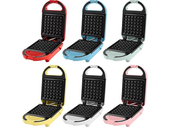 Tasty Mini Nonstick Waffle Maker Pink