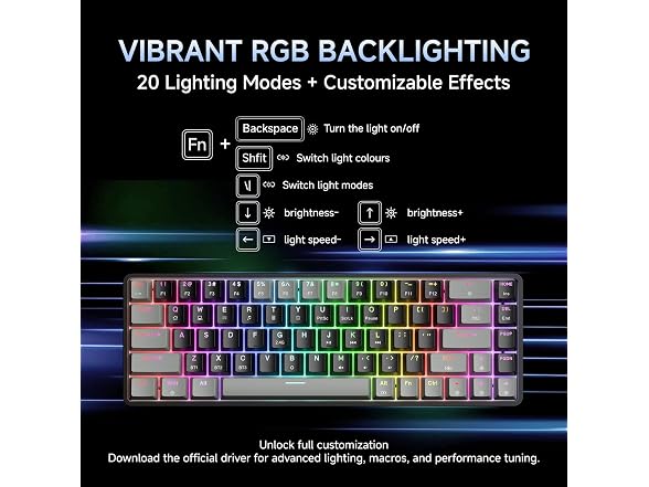 DIERYA DK68 Wireless Keyboard, Grey