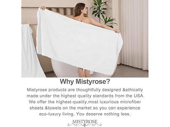 Mistyrose 8 Piece Oversized Bath Towels