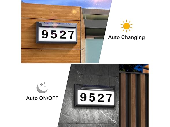 Solar Light Address Sign