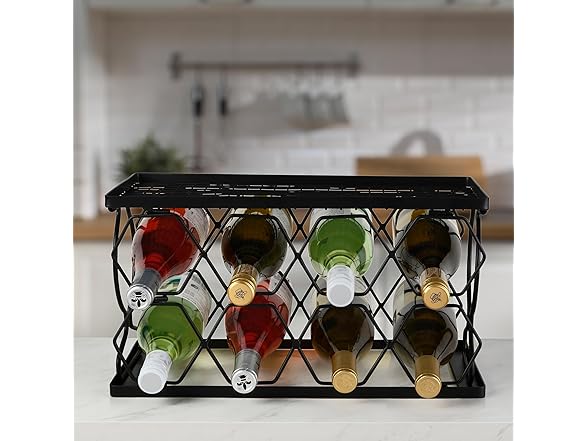 Mikasa 8-Bottle Wine Rack Black