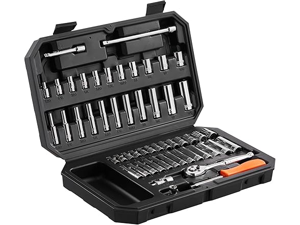 VEVOR 54 Piece Socket Set SAE and Metric