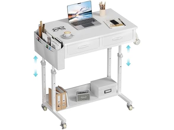 WINAZ Rolling Standing Desk Adjustable
