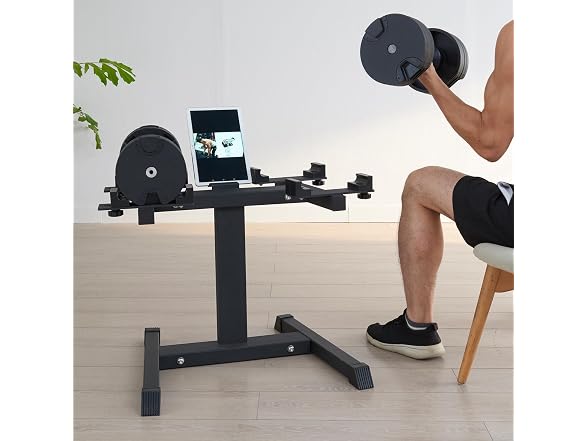 Adjustable Dumbbell Stand, Home Fitness Rack and