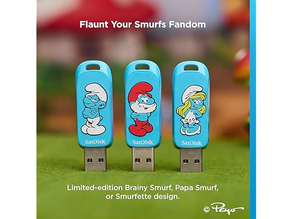 SanDisk 64GB Smurfs USB Flash Drive