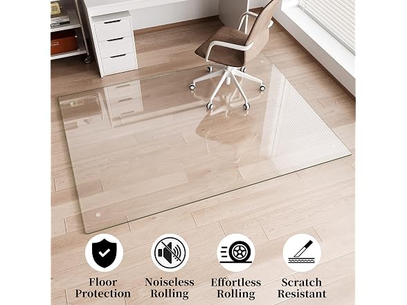 FlyEcho Glass Chair Mat 40" x 60"