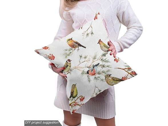 Ambesonne Animal Fabric by The Yard, Sparrows