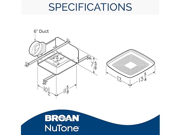 Broan-NuTone Very Quiet Ceiling Bathroom Exhaust F