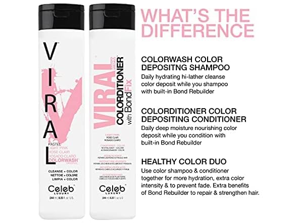 Celeb Luxury Viral Light Pink Colorwash, 8.25 oz