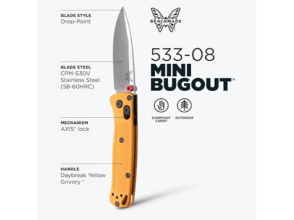Benchmade Mini Bugout Knife - Sage Green Grivory