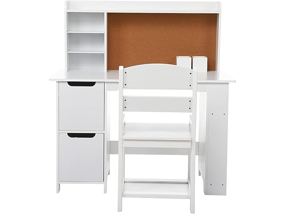 EGFheal White Study Desk and Chair Set