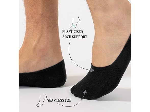 CALZITALY Men's 6 Pairs Liner Socks 10-13.5