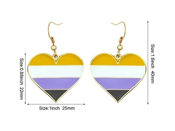 COLDDOX Heart Shape Dangle Earrings