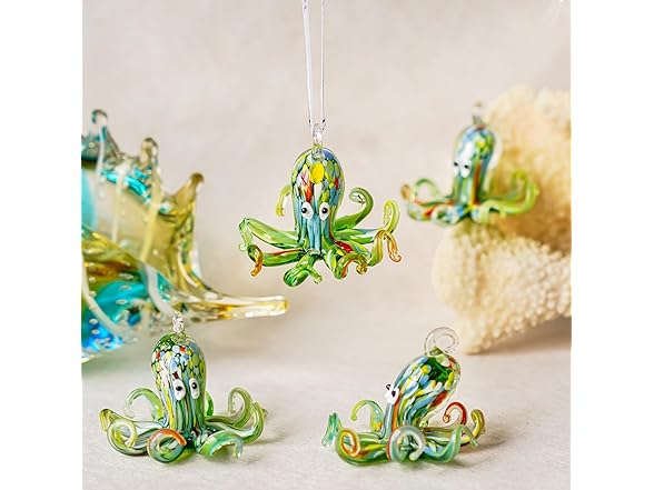 HXSCOO 2'' Art Glass Octopus