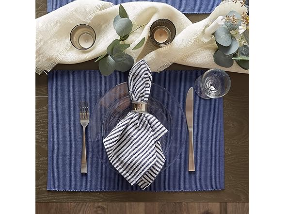 DII Ribbed Tabletop Cotton Placemat Set VARIES