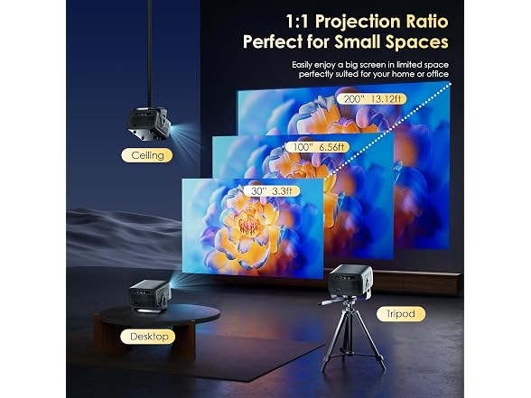 ZENTALITY 4K Projector WiFi Bluetooth