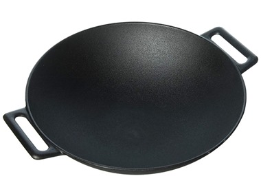 $23.99, Was $39.99, 40% Off! Jim Beam 12'' Cast Iron Grilling Wok dealfomo